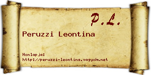 Peruzzi Leontina névjegykártya